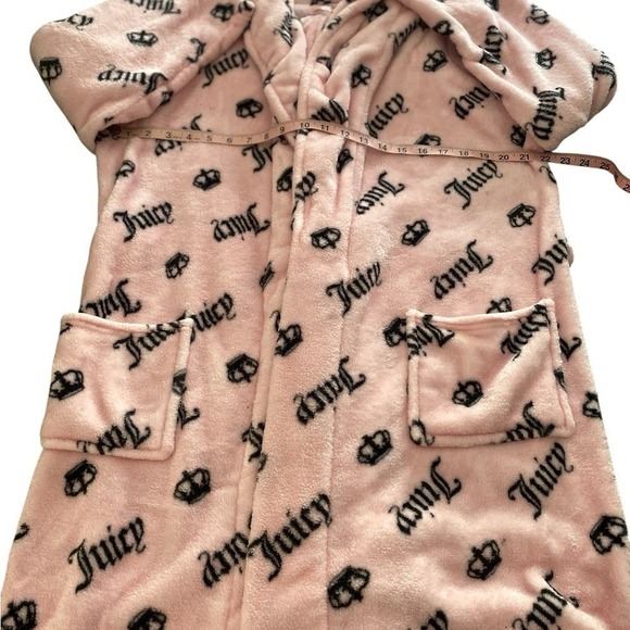 Juicy Couture Womens L/XL Soft Pink Plush Robe - Picture 5 of 5